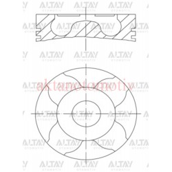 MOTOR KİTİ 307 / 308 / 407 / TEPE 1.6 HDI DW6 (0400600 + 039WV42) 75.00 MM (STD)
